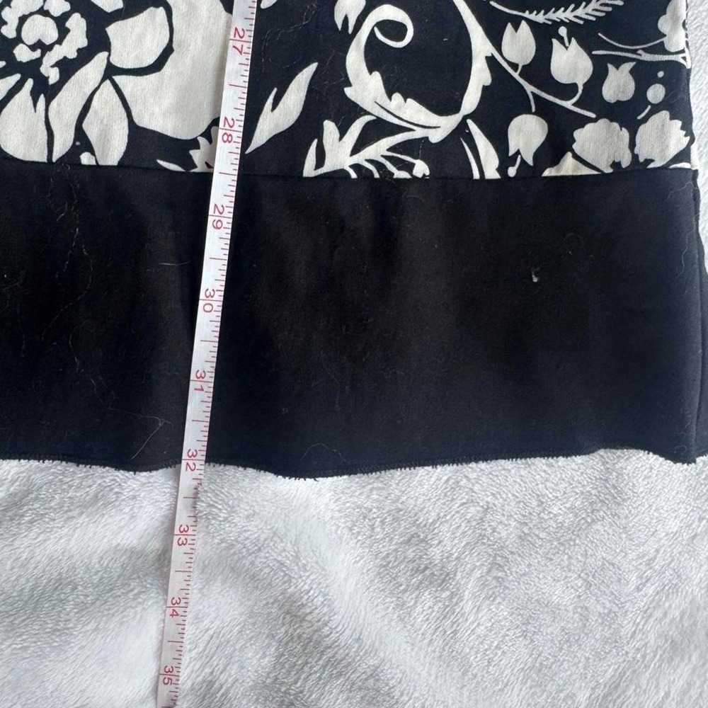 B smart black white floral graphic strapless dress Y2K vintage fairy boho - Picture 6 of 7